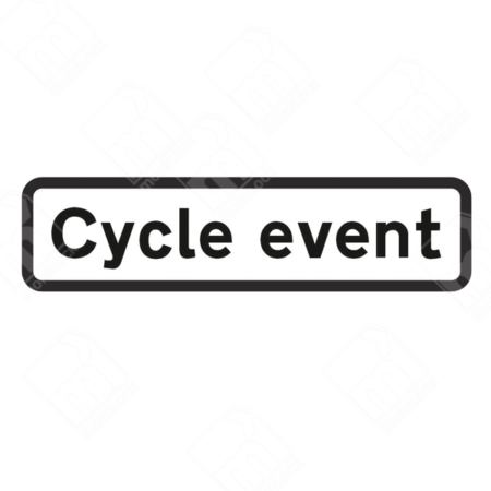 Cycle Event Warning Sign (Diagram 950.1) – Official UK road sign warning drivers of an upcoming cycle event, improving awareness and road safety.