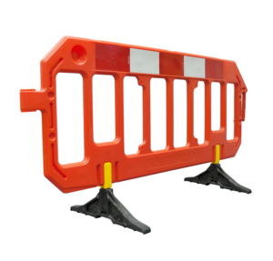 Standard Plastic Pedestrian Barrier – 2 Metre Gate Barrier for roadworks, crowd control, and pedestrian safety with high-visibility design and interlocking system.