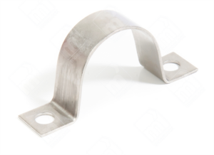 MDC - Mini-D Clip (Round) – Corrosion-resistant, stainless steel sign clip for secure UK road sign installations on round posts. Built for long-term durability.