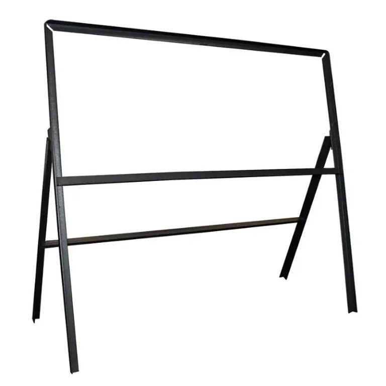 Rectangular Road Sign Frame Metre Leg | Temporary UK Traffic Management Equipment– Heavy-duty steel sign stand for securing temporary UK road signs in construction zones and roadworks.