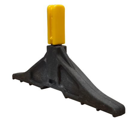 Standard Barrier Foot | Temporary UK Traffic Management Equipment made from recycled materials, featuring 360° movement and a stackable design for efficient storage and versatile barrier positioning.