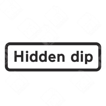 Hidden Dip Sign (Diagram 563B) – Permanent UK traffic sign warning of a sudden road dip that may reduce visibility of oncoming traffic.