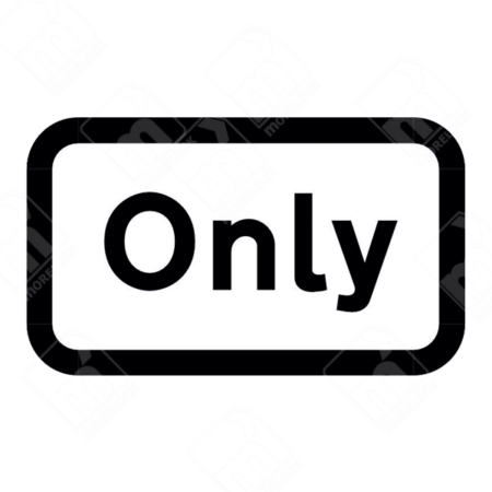 Only Supplementary Plate (Diagram 953.2) – Permanent UK traffic sign reinforcing restricted access for tram, bus, and cycle-only routes.