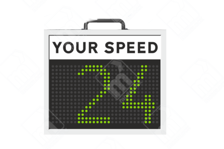 Speed Indicator Device (SID) – M-SID VARIO. UK traffic management system for real-time speed monitoring, vehicle counting, and traffic data collection, enhancing road safety.