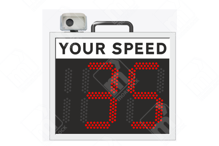 Speed Indicator Device (SID) SpeedCam – M-SID VARIO. UK traffic management system with real-time speed monitoring, image logging, and advanced data collection for speed enforcement.