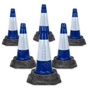 Blue Half Metre Traffic Cone (46 Two-Piece Traffic Cone)