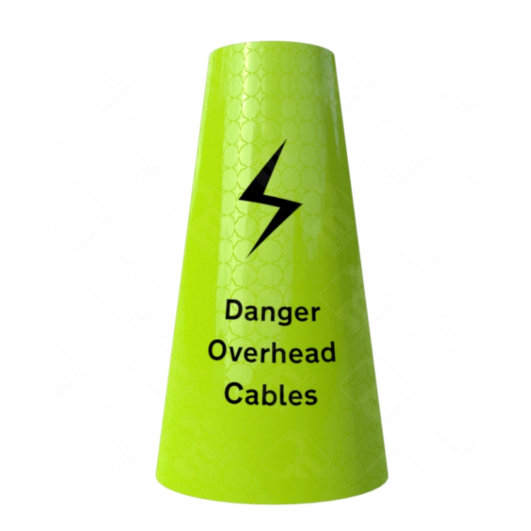 Danger Overhead Cables Cone Sleeve