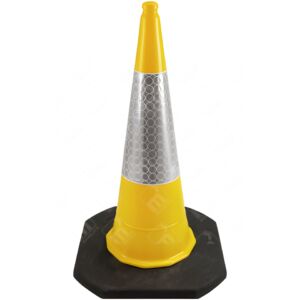 Yellow 1 Metre Traffic Cone