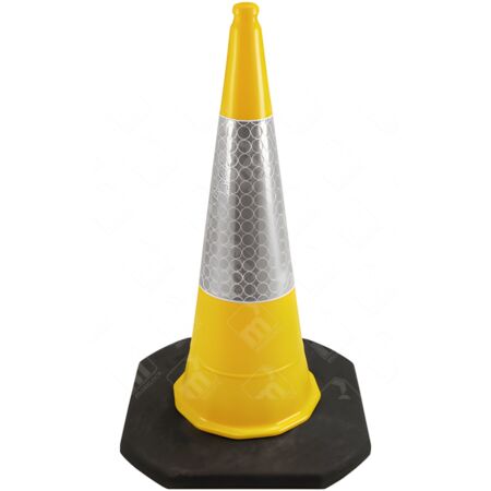 Yellow 1 Metre Traffic Cone