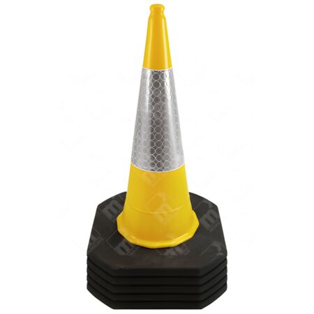 Yellow 1 Metre Traffic Cone
