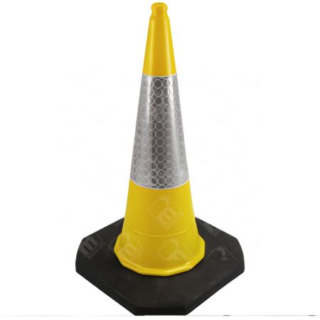 Yellow 1 Metre Traffic Cone
