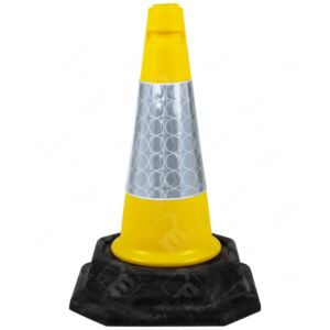 Yellow Half Metre Traffic Cone (46 One Piece Traffic Cone)