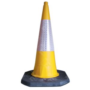 Yellow 750mm Traffic Cone – Two-piece Cone