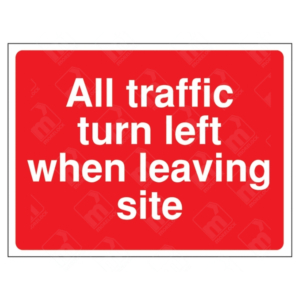 All Traffic Turn Right When Leaving Site Construction Sign