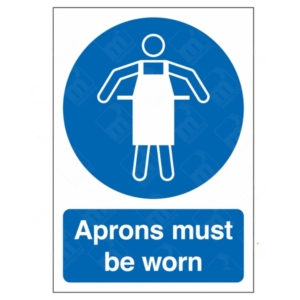Aprons Must Be Worn Sign – mandatory hygiene safety signage