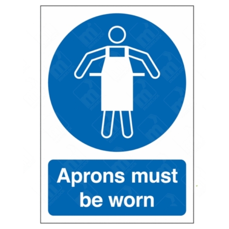 Aprons Must Be Worn Sign – mandatory hygiene safety signage