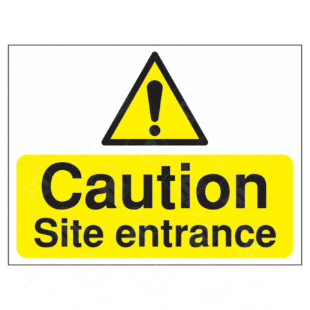 Caution Site Entrance Sign | UK Health & Safety Sign