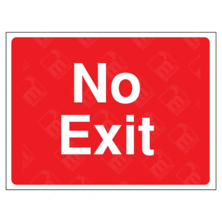 No Exit Construction Sign – bold red construction site sign with clear white text to indicate non-exit points and prevent unsafe navigation
