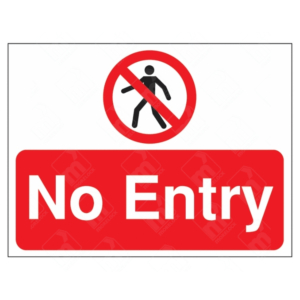No Pedestrian Entry Sign | UK Health & Safety Sign