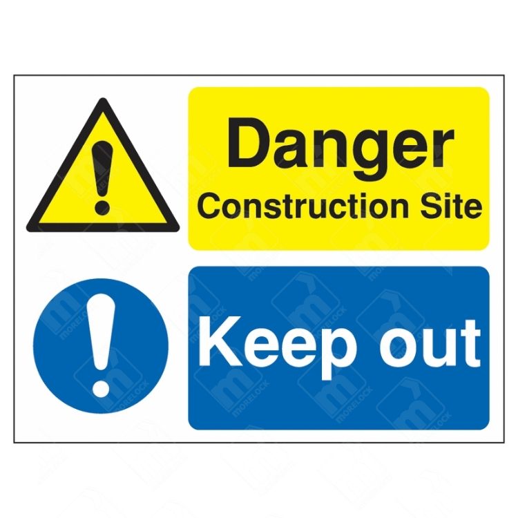 Danger Construction Site and Keep Out Sign | UK Health & Safety Sign