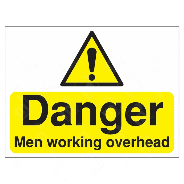 Danger Men Working Overhead Sign | UK Health & Safety Sign