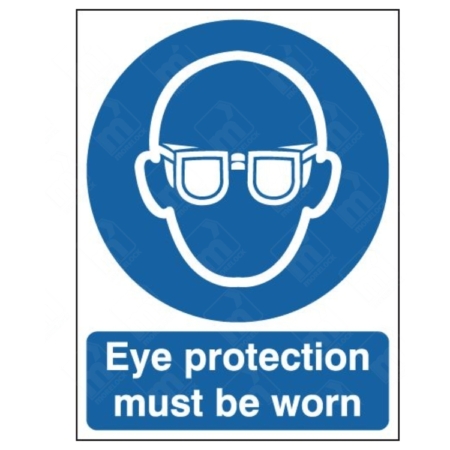 Eye Protection Must Be Worn Sign – mandatory eye safety sign