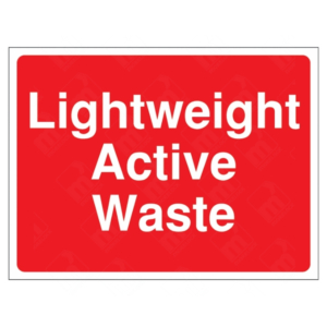 Lightweight Active Waste Sign | UK Health & Safety Sign