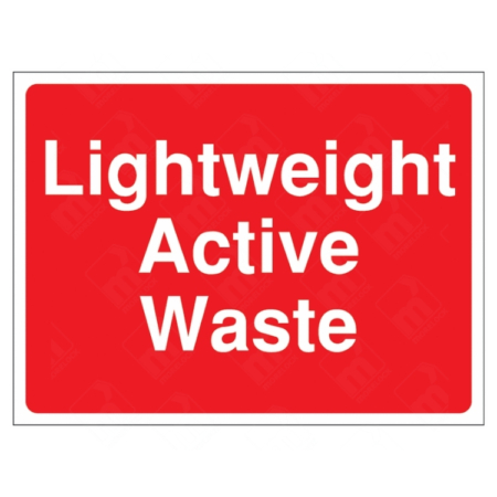 Lightweight Active Waste Sign | UK Health & Safety Sign