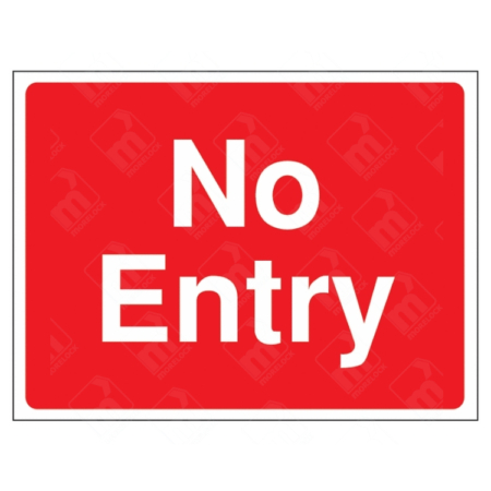 No Entry Construction Sign – red UK safety sign for restricting access to construction areas