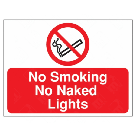 No Smoking No Naked Lights Sign | UK Health & Safety Sign