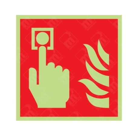 Photoluminescent Fire Alarm Symbol Sign – glow-in-the-dark fire alarm icon signage