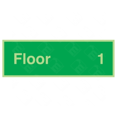 Photoluminescent Floor 1 Sign | UK Health & Safety Sign