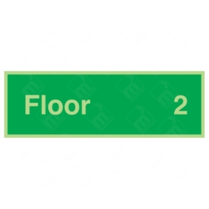 Photoluminescent Floor 2 Sign | UK Health & Safety Sign