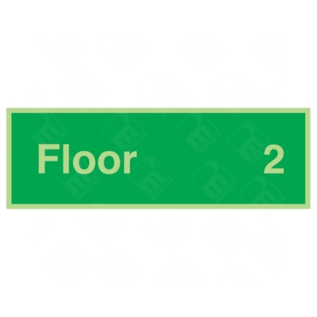Photoluminescent Floor 2 Sign | UK Health & Safety Sign
