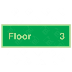 Photoluminescent Floor 3 Sign | UK Health & Safety Sign