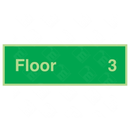 Photoluminescent Floor 3 Sign | UK Health & Safety Sign