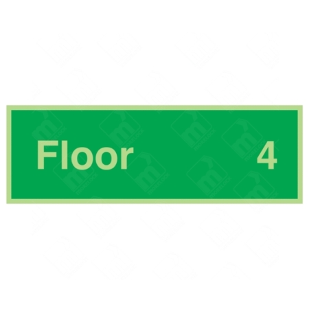 Photoluminescent Floor 4 Sign | UK Health & Safety Sign