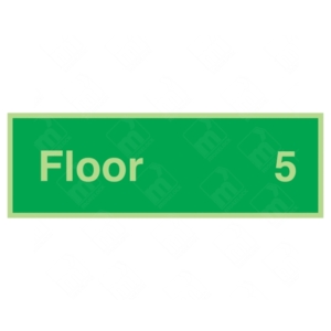 Photoluminescent Floor 5 Sign | UK Health & Safety Sign