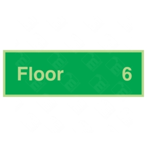 Photoluminescent Floor 6 Sign | UK Health & Safety Sign
