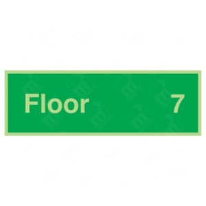 Photoluminescent Floor 7 Sign | UK Health & Safety Sign