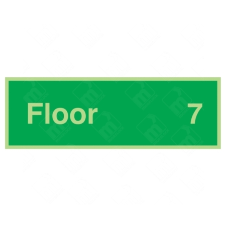 Photoluminescent Floor 7 Sign | UK Health & Safety Sign