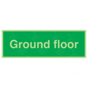 Photoluminescent Ground Floor Sign | UK Health & Safety Sign