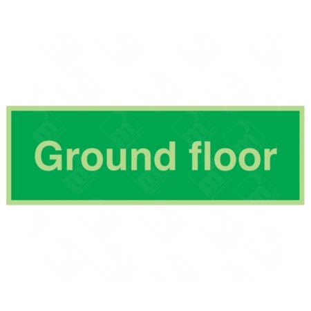 Photoluminescent Ground Floor Sign | UK Health & Safety Sign