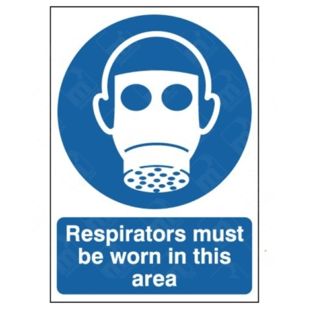 Respirators Must Be Worn In This Area Sign – UK safety signage for mandatory RPE use