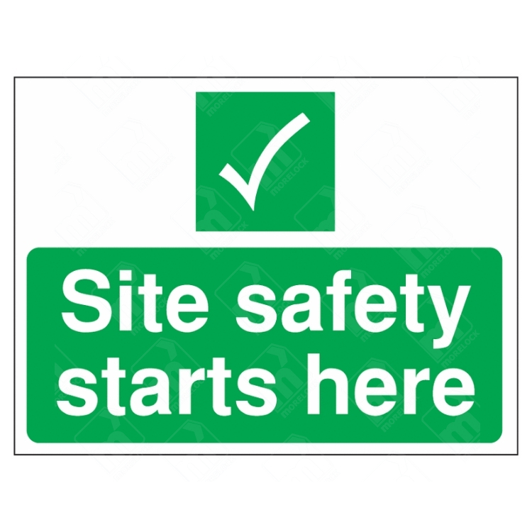 Site Safety Starts Here Sign | UK Health & Safety Sign