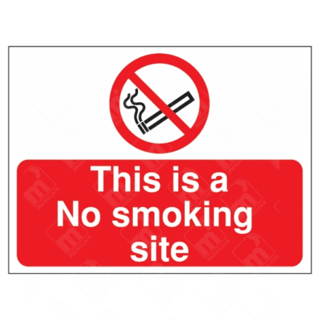 This Is A No Smoking Site Sign | UK Health & Safety Sign