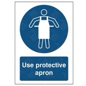 Use Protective Apron Sign – mandatory PPE sign for apron use in hazardous or clean environments