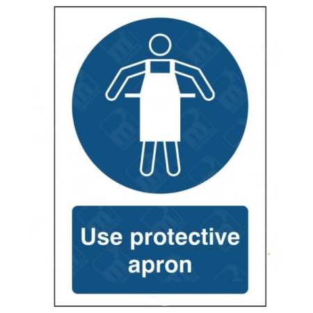Use Protective Apron Sign – mandatory PPE sign for apron use in hazardous or clean environments