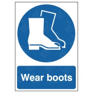 Wear Boots Sign – PPE safety sign for protective footwear