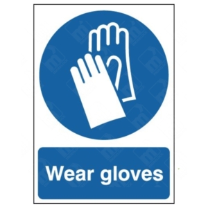 Wear Gloves Sign – mandatory PPE sign for hand protection